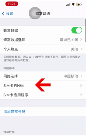 寿光苹果14维修网分享如何给iPhone14的SIM卡设置密码 