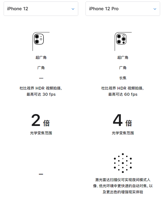 寿光苹果手机维修分享苹果 iPhone 12 与 iPhone 12 Pro 选哪款 